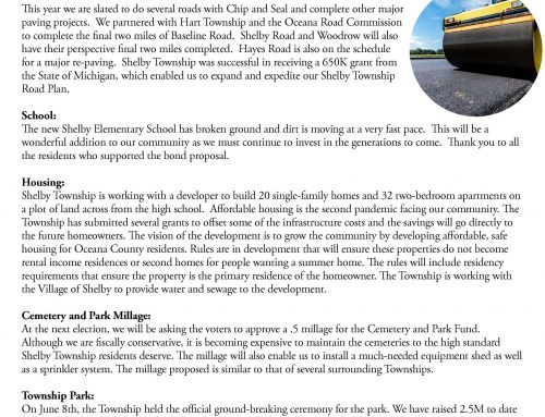 Shelby Township Summer 2022 Newsletter